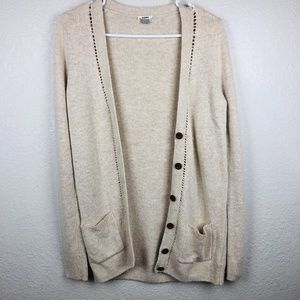 Fossil Off White Cardigan With Pockets & Buttons